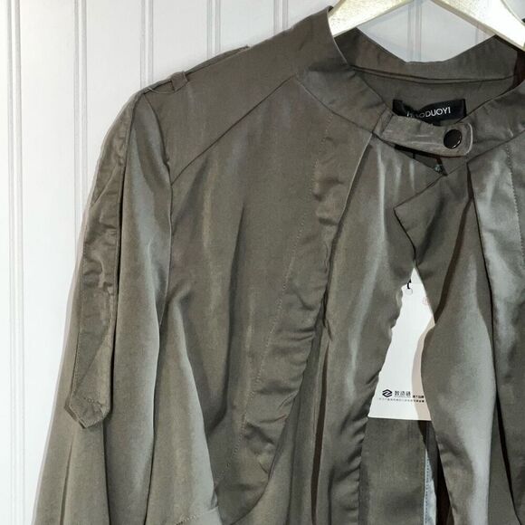 Haoduoyi Casual Open Front Jacket Women’s XXL Green Classic Long Sleeve  Snap - Picture 2 of 11